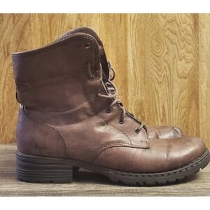 BOC Saturn Plaid Fold‎ Over Boots Women's Size 11 Brown